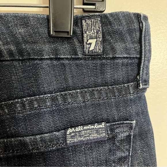 7 For All Mankind The Lexie Women's 27 Petite Dark Wash Blue Denim Bootcut Jean - Picture 8 of 9